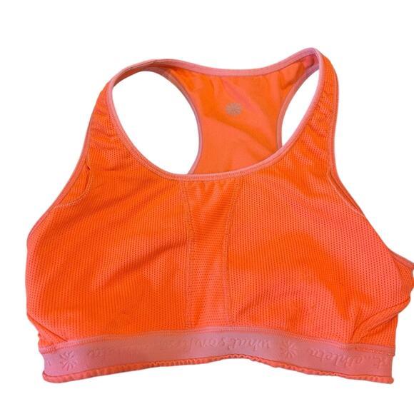 Athleta Orange Racerback Sports Bra Small Mesh Back Workout Gym Activewear - Picture 4 of 7